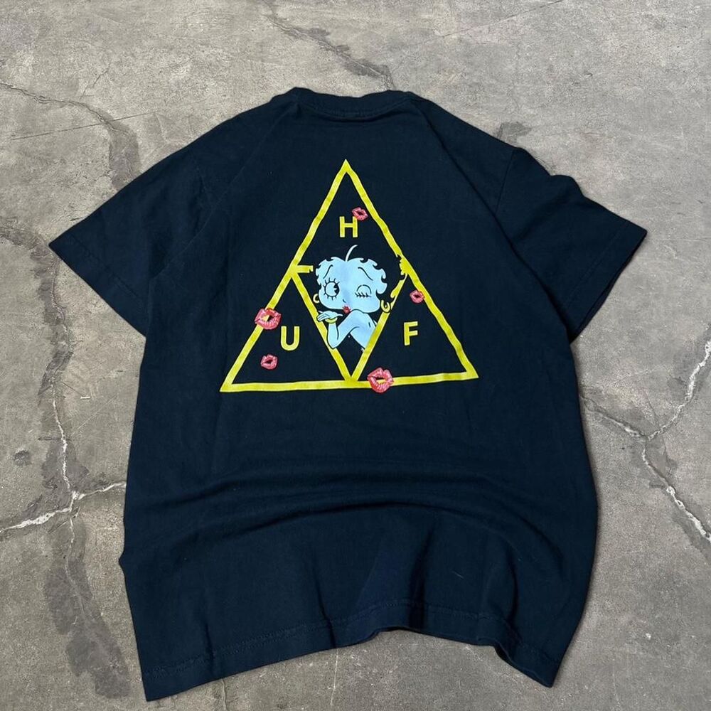 Huf Men's Black and Navy T-shirt